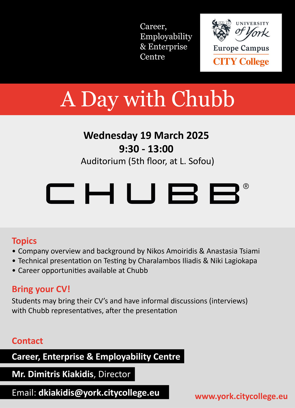 Seminar on CV making, Cover Letter and Interview Tips