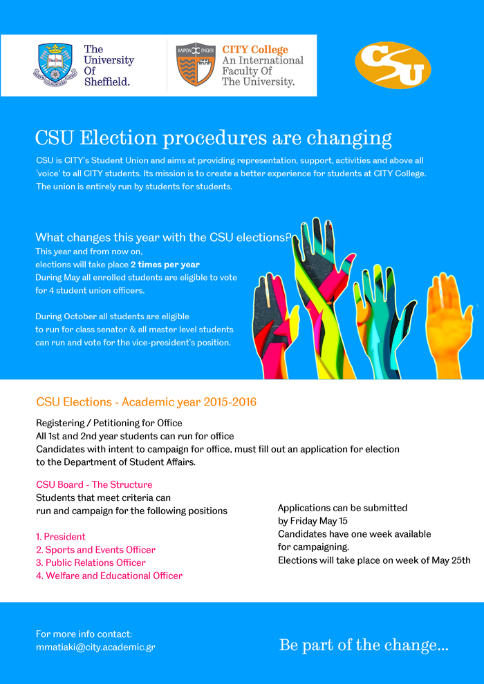 CSU Election procedures are changing