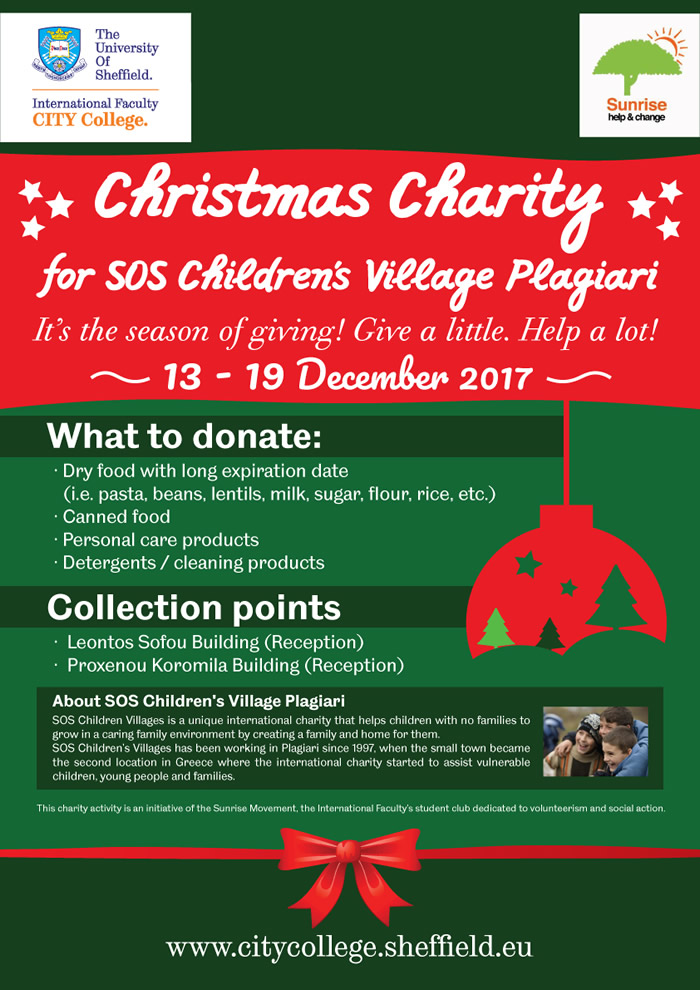 Christmas Charity for SOS Children's Village Plagiari
