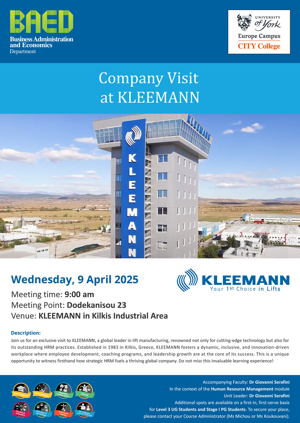 Company Visit at KLEEMANN