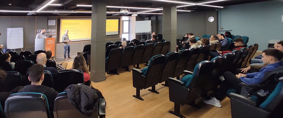 CITY College students enjoyed engaging presentations by Nikos Amoiridis, Charalambos Iliadis, and Niki Lagiokapa, who covered Chubb’s background, testing methodologies, and exciting career opportunities